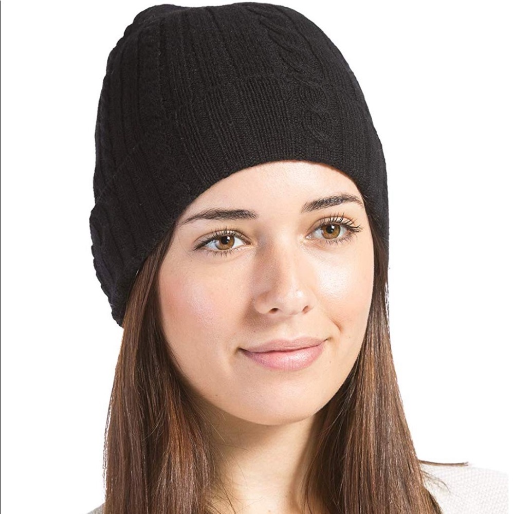 Warm cashmere winter hat